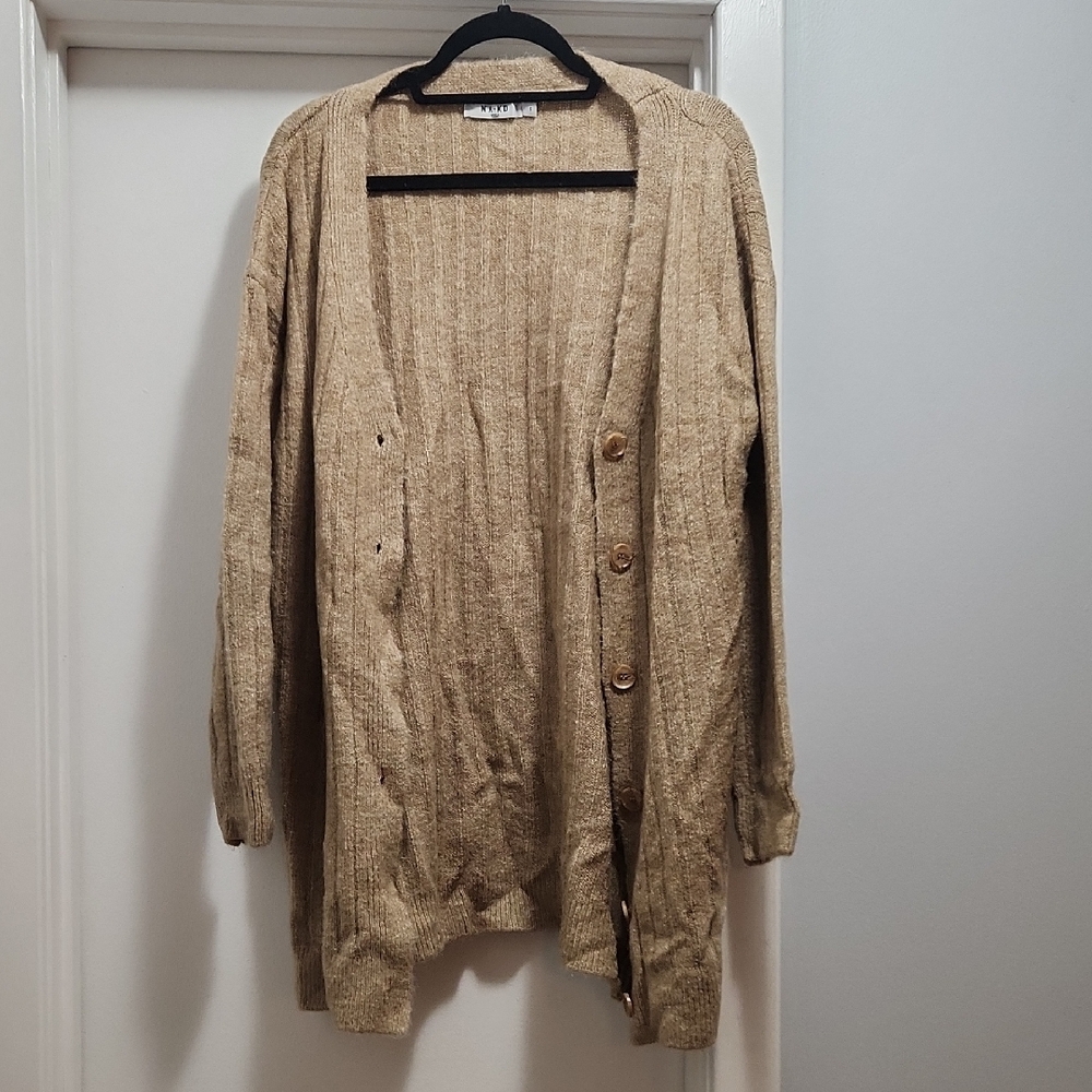 Women's Tan Cardigan Sweater
